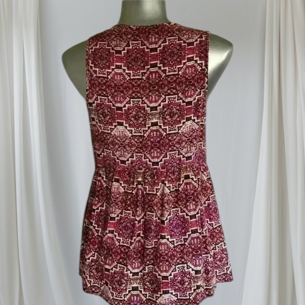 $10 Add-on | Boho Sleeveless Printed Top - Picture 4 of 15